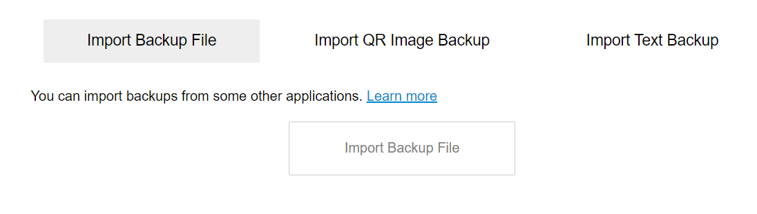 import backup